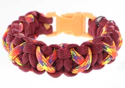Crisscrossed Solomon paracord bracelet tutorial